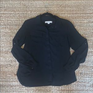 NWOT LOFT black button down SP